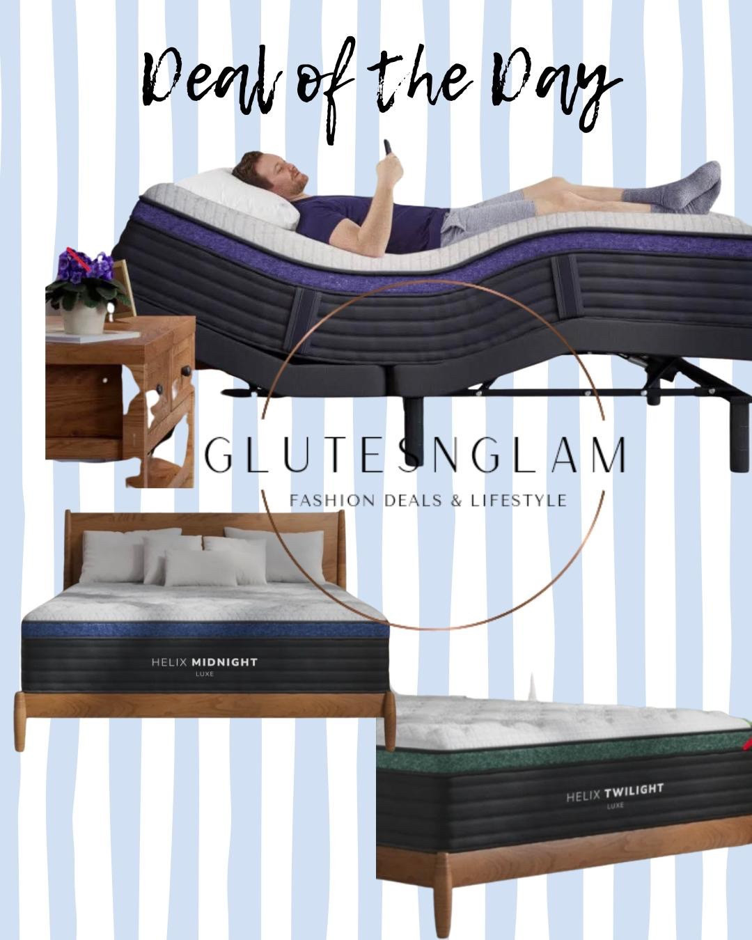 Deal of the Day on Helix mattresses and adjustable bed frames. If you’re in the market for a new bed or mattress take advantage of the 25% off sale with code MEMDAY25 Helix mattresses, adjustable base bed frames

#LTKHome #LTKSaleAlert #LTKdayinmylife
