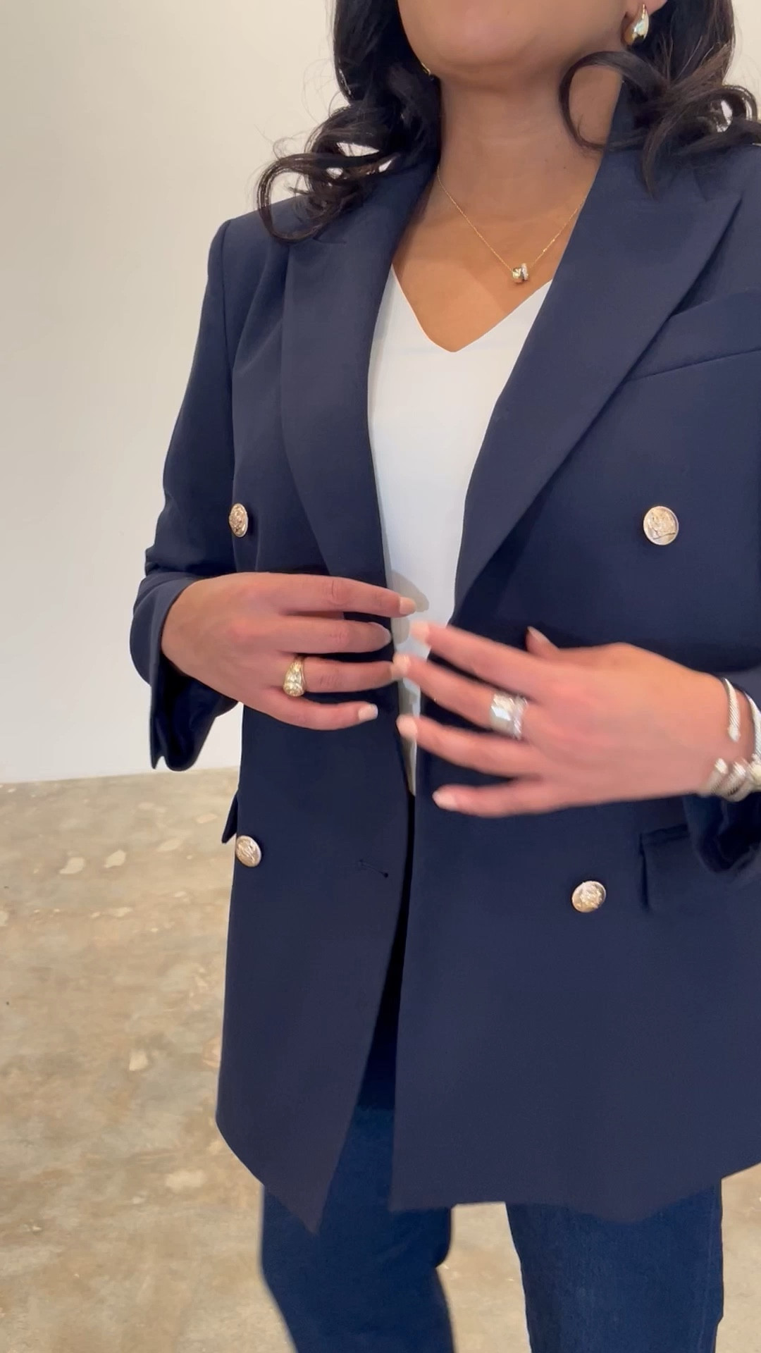 This classic navy blazer by Ann Taylor is slightly oversized but still have a super flattering fit. 

#LTKStyleTip #LTKWorkwear #LTKOver40