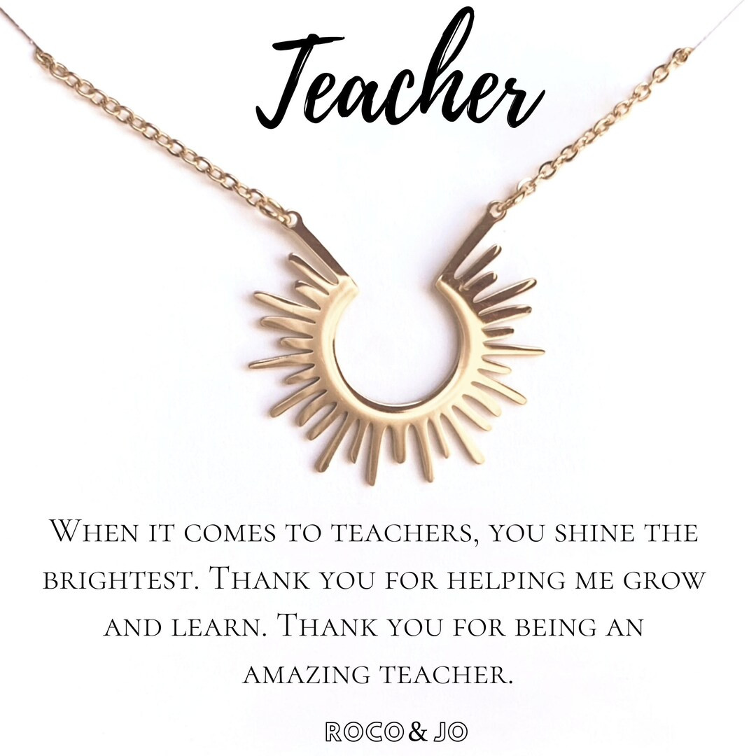 Teacher Necklace Teacher Thank You Gift - Etsy | Etsy (US)
