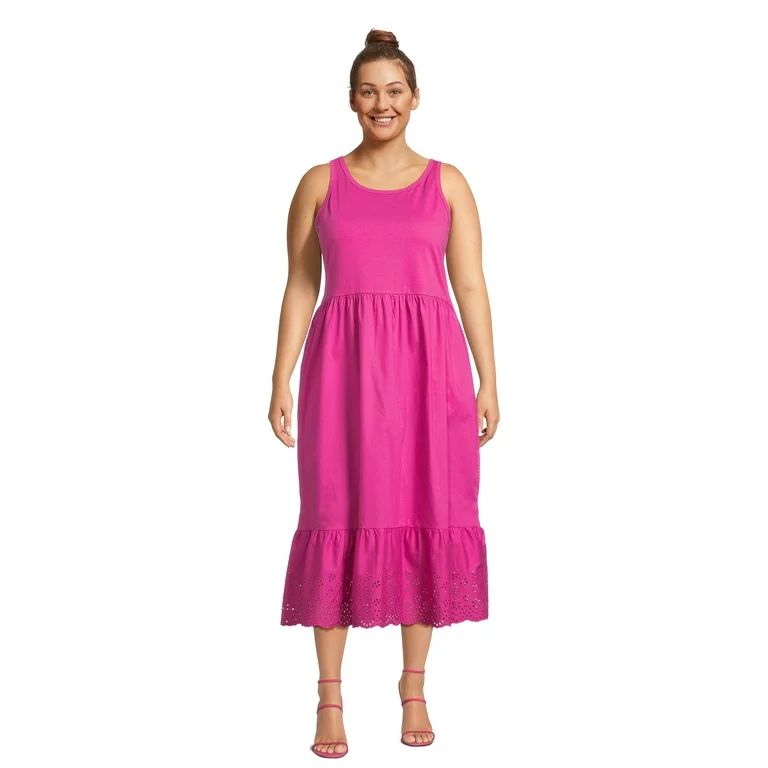 Terra & Sky Women's Plus Size Cotton Tank Dress - Walmart.com | Walmart (US)