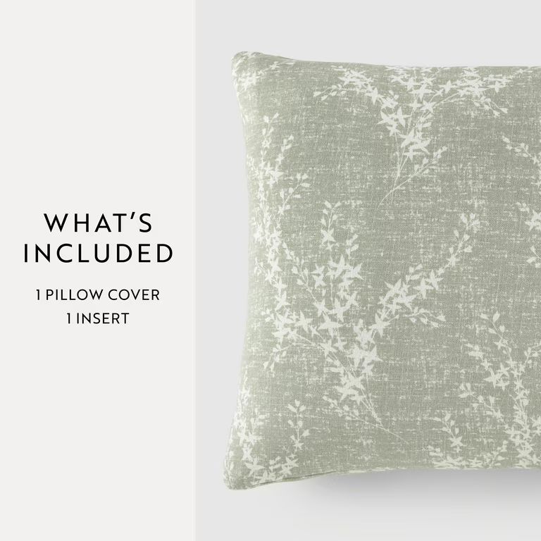 Comfort Canopy - Single Willow Green Elegant Patterns Cotton Decor Throw Pillow | Walmart (US)