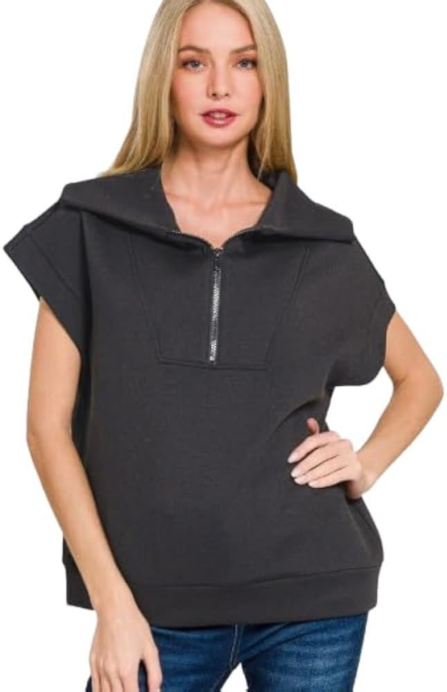 Scuba Half Zip Top (US, Alpha, Medium, Regular, Regular, Black) | Amazon (US)