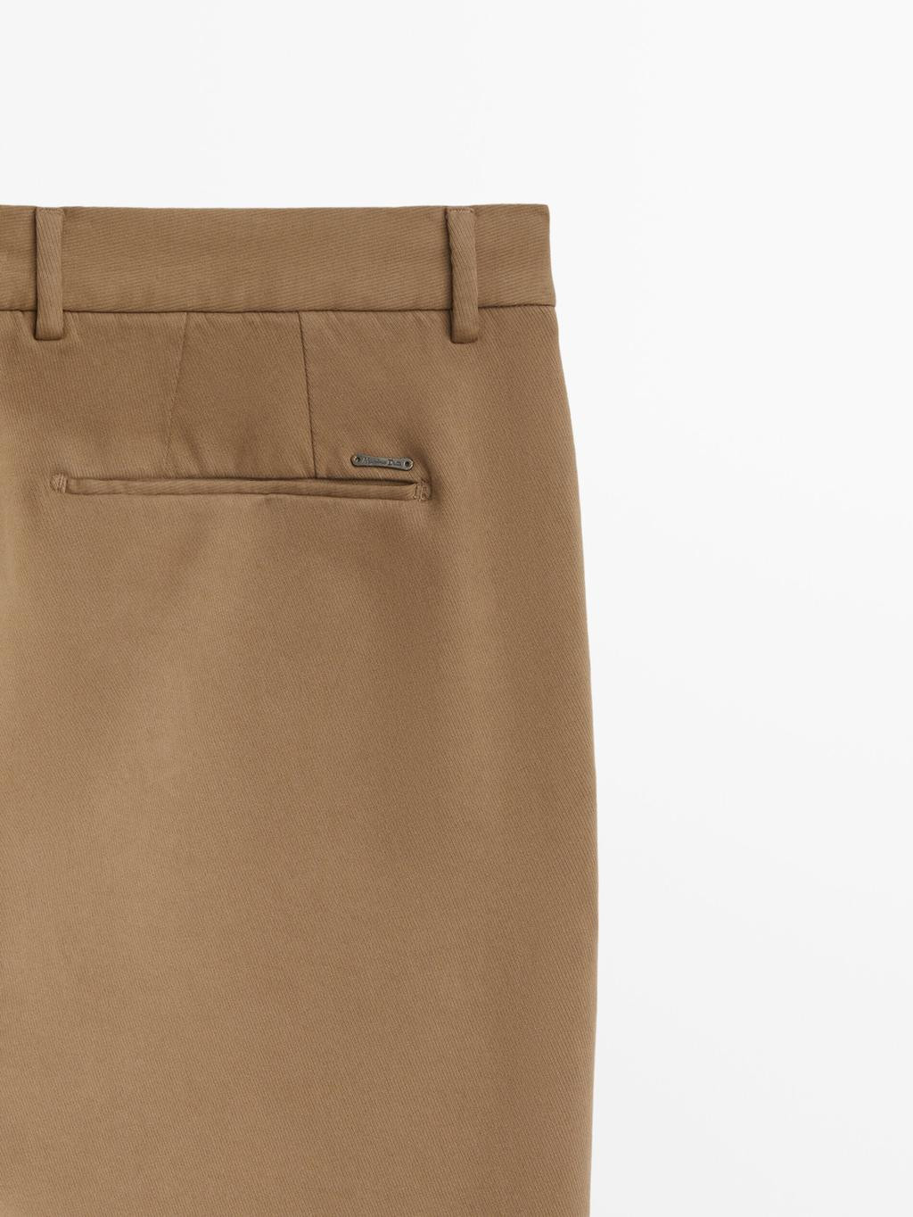 Slim-Fit-Chinohose aus Trikotstoff | Massimo Dutti DE