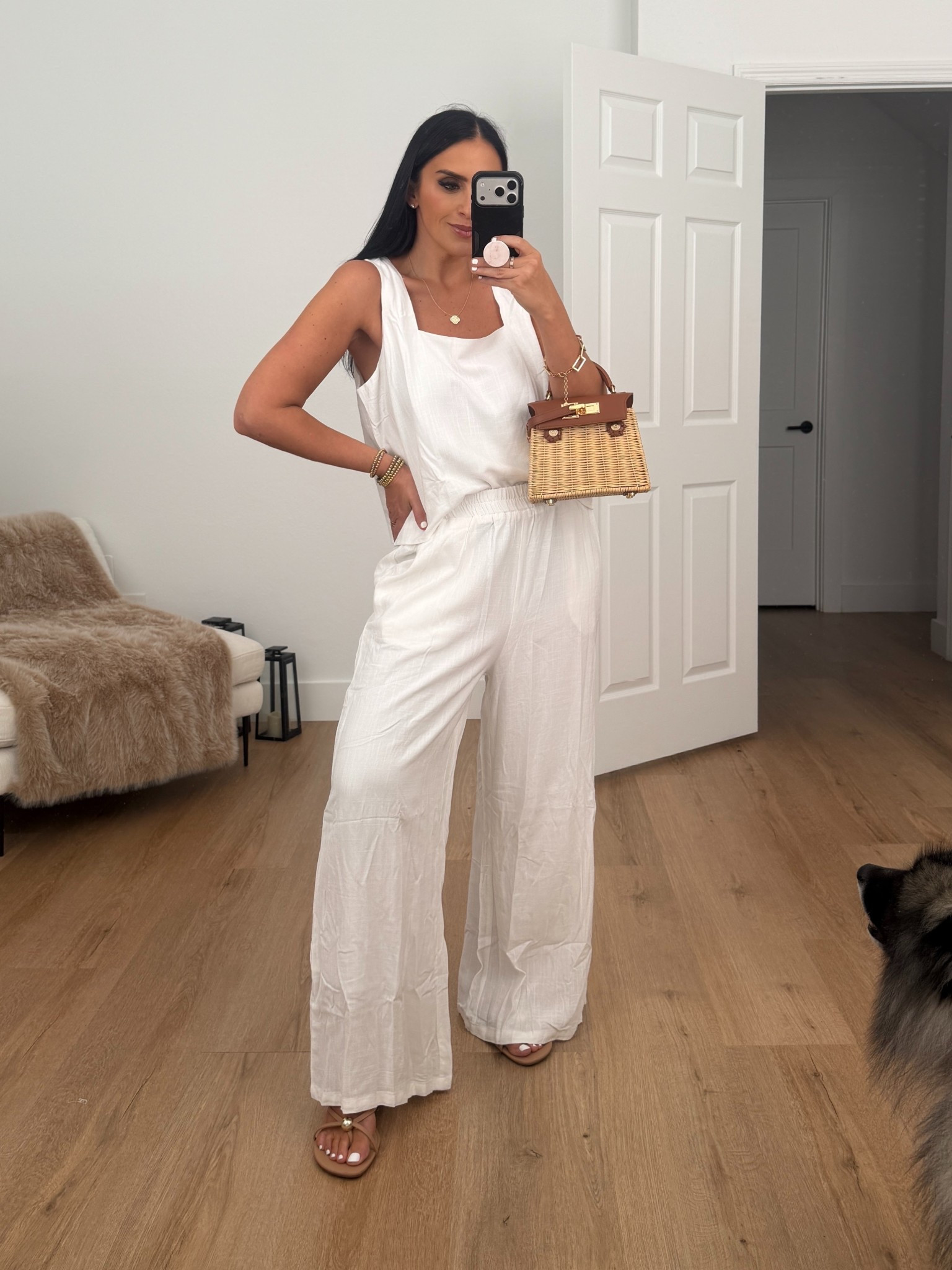 2 Piece loungewear summer set wearing size medium. 