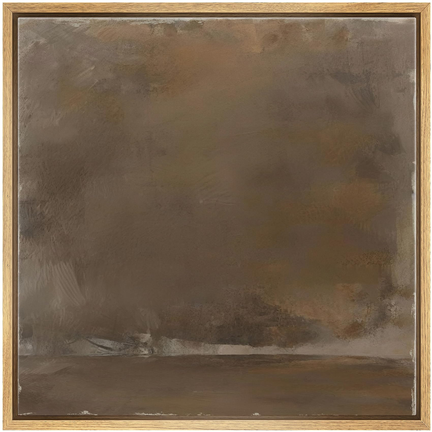 SIGNWIN Framed Canvas Print Wall Art Minimalist Earthy Abstract Brown Tones with a Rustic Aesthet... | Amazon (US)