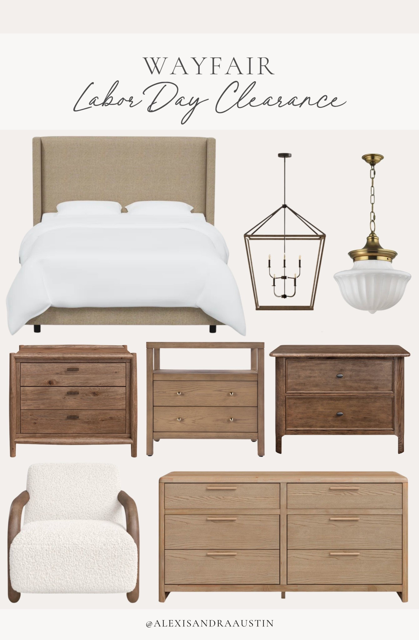 Here are some of my top furniture pieces to elevate your home for fall with @wayfair Labor Day Clearance! Shop all of my favorite neutral home finds up to 70% off with fast and free shipping over $35. Find the perfect statement pieces for a timeless and curated home.

#wayfair #wayfairpartner

Home finds, neutral wood tones, furniture favorites, Wayfair, fall refresh, deal of the day, sale alert, fall refresh, neutral home inspo, upholstered bed frame, lighting detail, brass detail, nightstand favorites, dark and moody, rich wood tones, accent chair, dresser finds, shop the look!

#LTKHome #LTKSaleAlert #LTKSeasonal