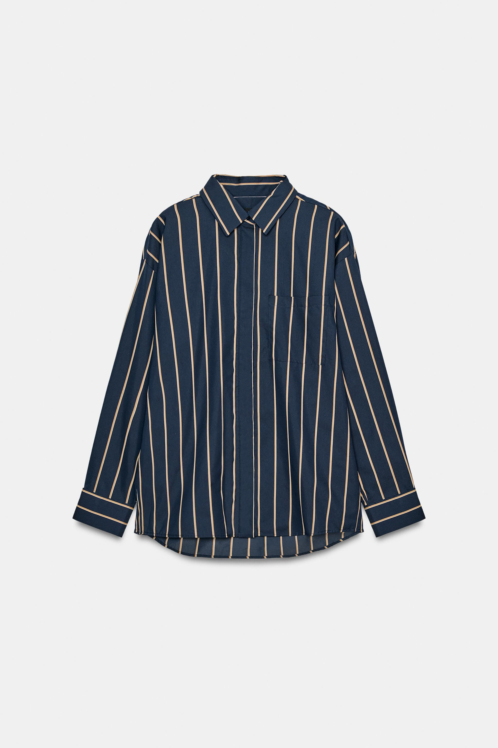 ZW COLLECTION STRIPED POPLIN SHIRT | Zara UK