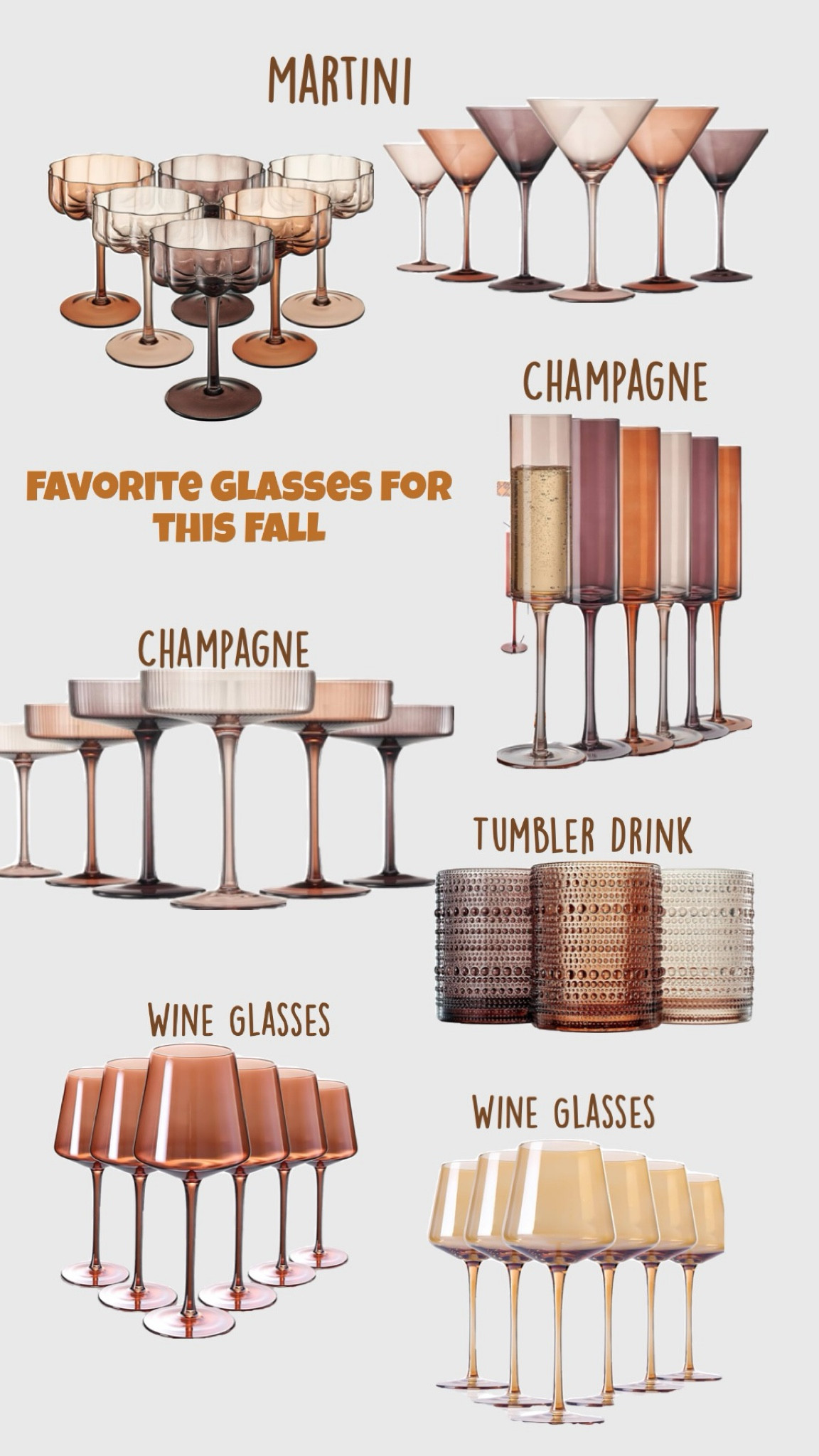 Estas copas de vino marrón malhumoradas son un sueño  para el otoño, son el regalo más bonito y serían perfectas para tus paisajes navideños.

#LTKHome #LTKU #LTKFallSale