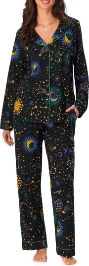 Print Stretch Organic Cotton Jersey Pajamas | Nordstrom