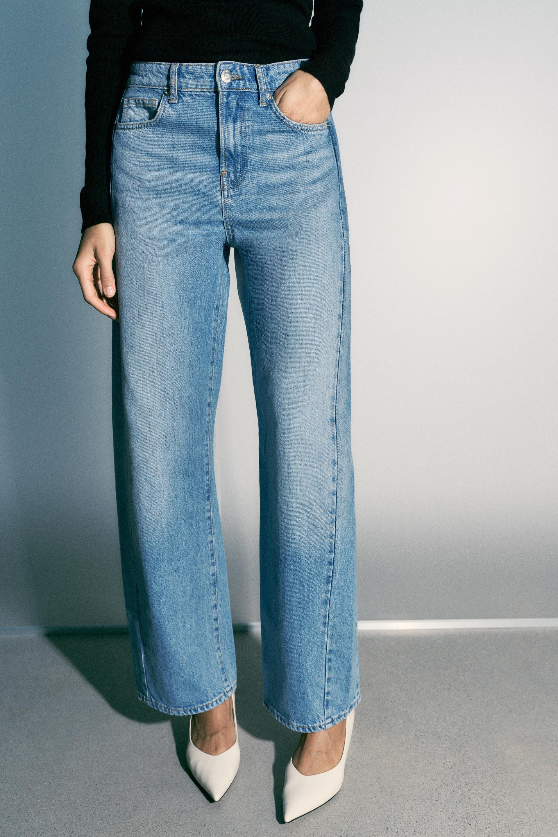 Zara - Z1975 High Rise Barrel Jeans - Light Blue - 30 (Us 10) - Woman | Zara US