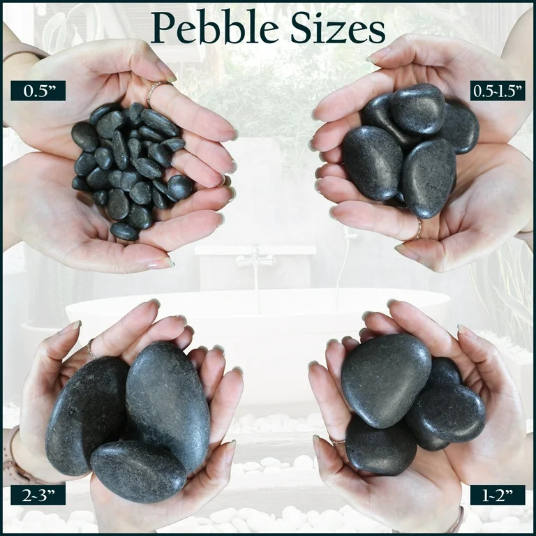 20 lb Black Lava Pebble, 1" to 2" - Walmart.com | Walmart (US)