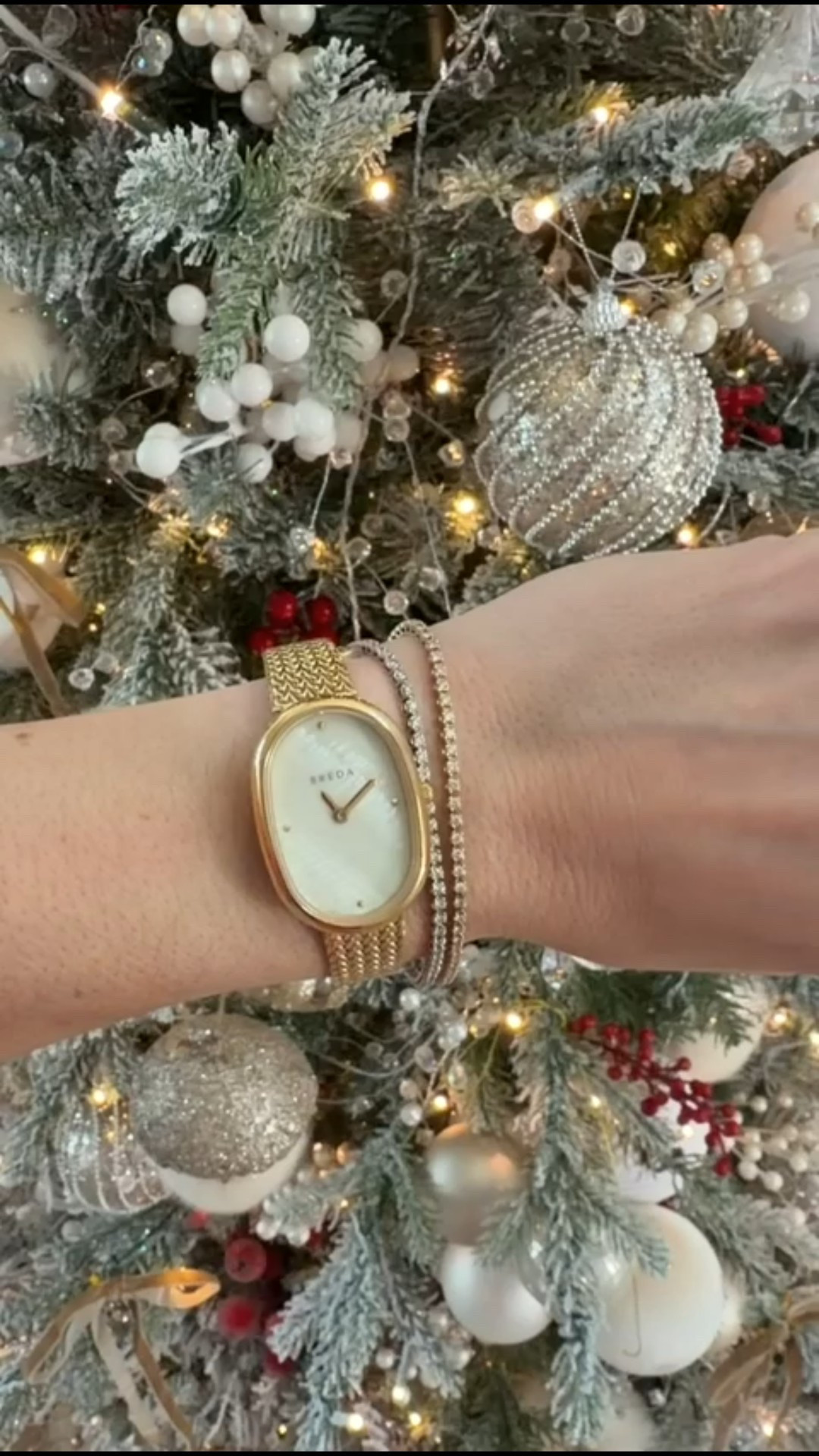 My gift from my family. I’ve been wanting a nicer more dressy watch, when I don’t wear my Apple Watch for steps. And this one is gorgeous . Mine is 23 mm but also available in smaller size 