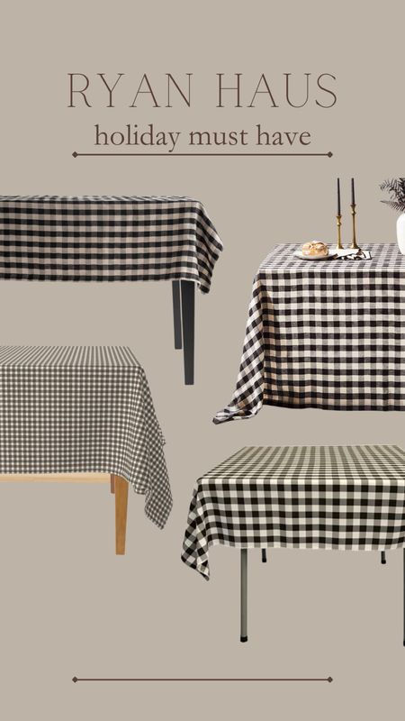 I am absolutely loving gingham for the holidays! These gorgeous plaid tablecloths are in all different price ranges , sizes and plaids! Love them so much! Perfect for your holiday tablescape! 

#LTKhome #LTKHoliday #LTKSeasonal