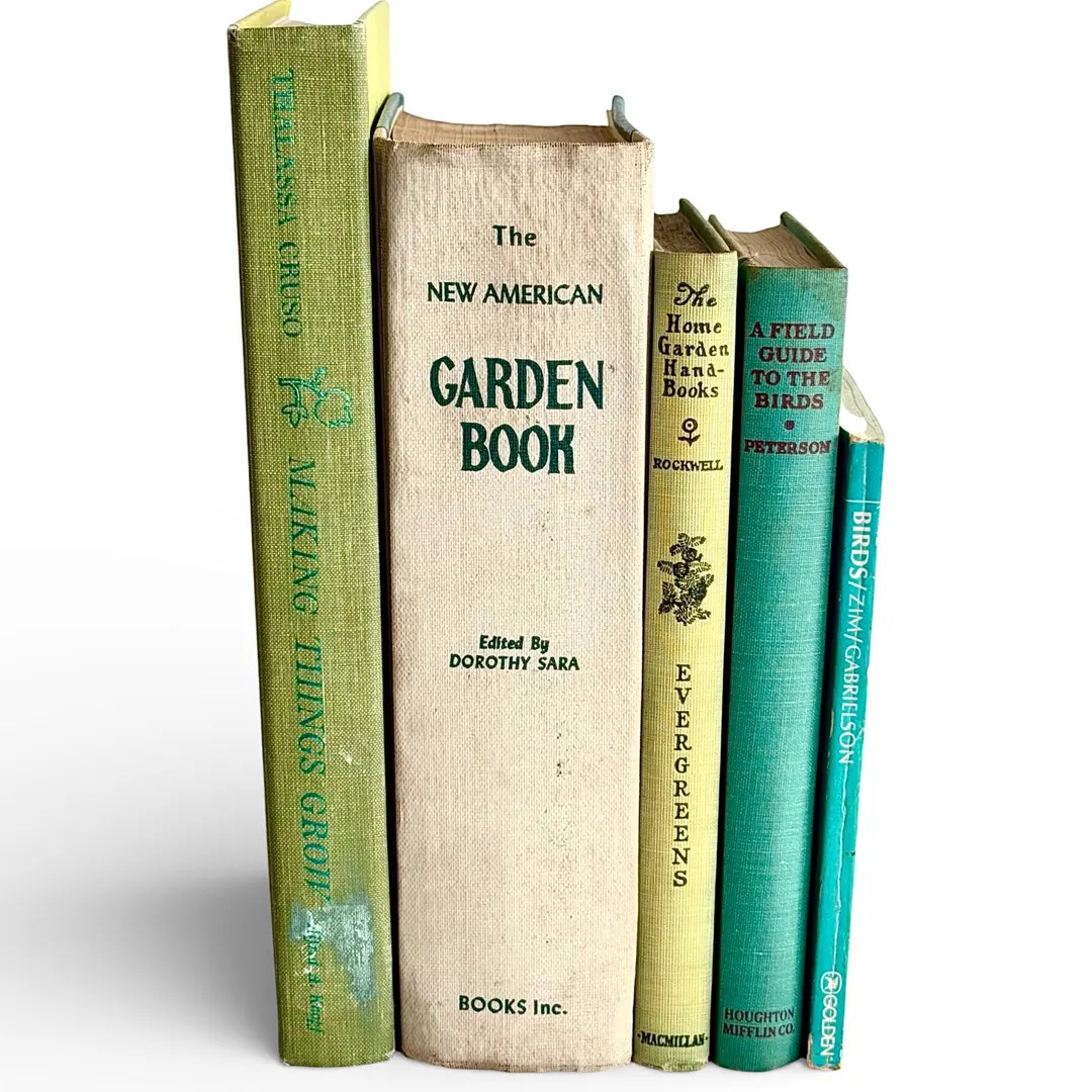 Vintage Garden Books Set | Mid Century Gardening Books | Cottage Garden Decor | Decorative Nature... | Etsy (US)