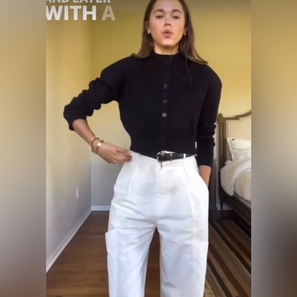 Zara shoulder pad knit cardigan | Poshmark