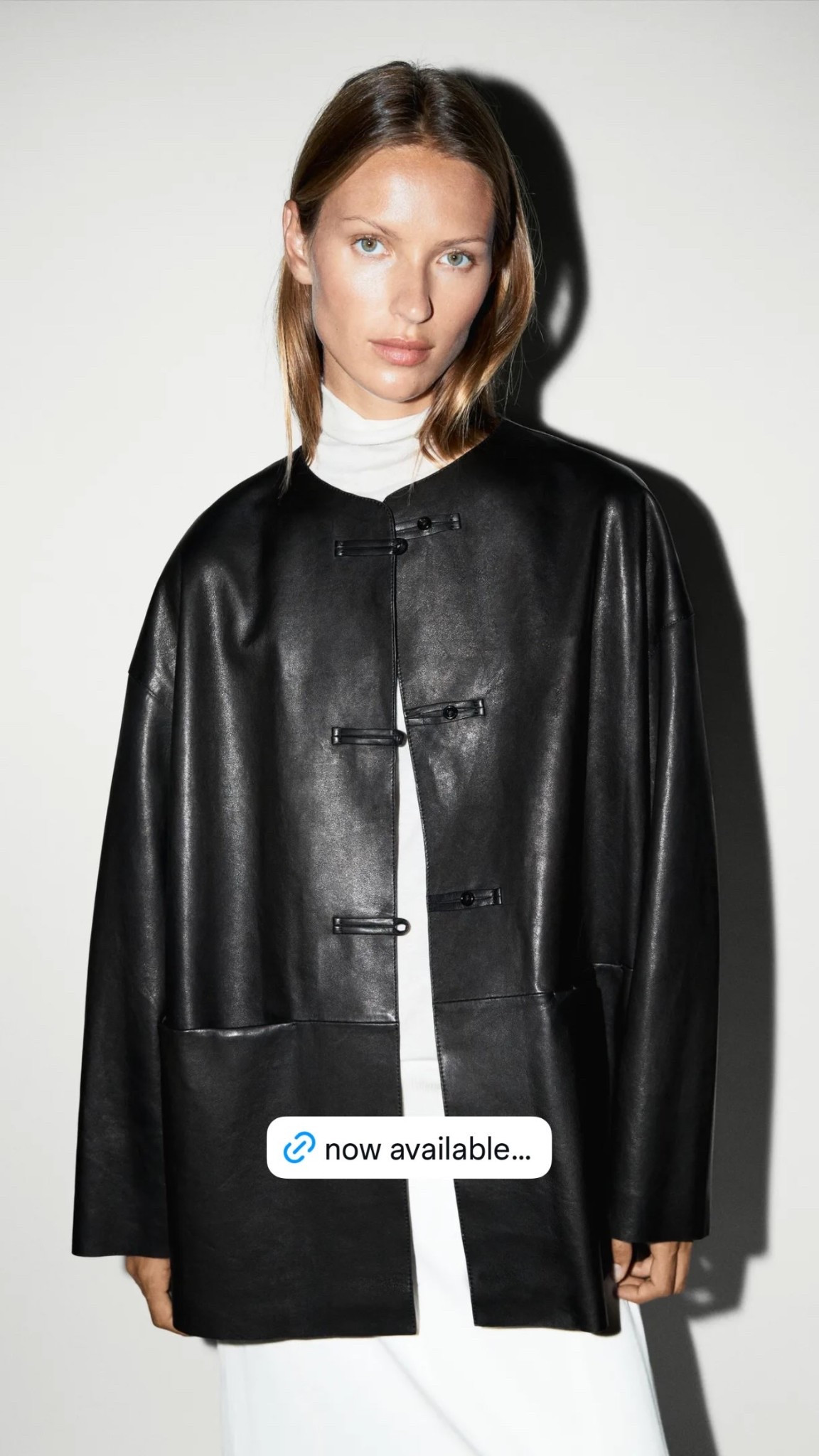 @massimodutti leather jacket with frog clasps | new in autumn edit | how to style leather jacket | autumn layers

#LTKFashionMonth #LTKautumn #LTKdatenight