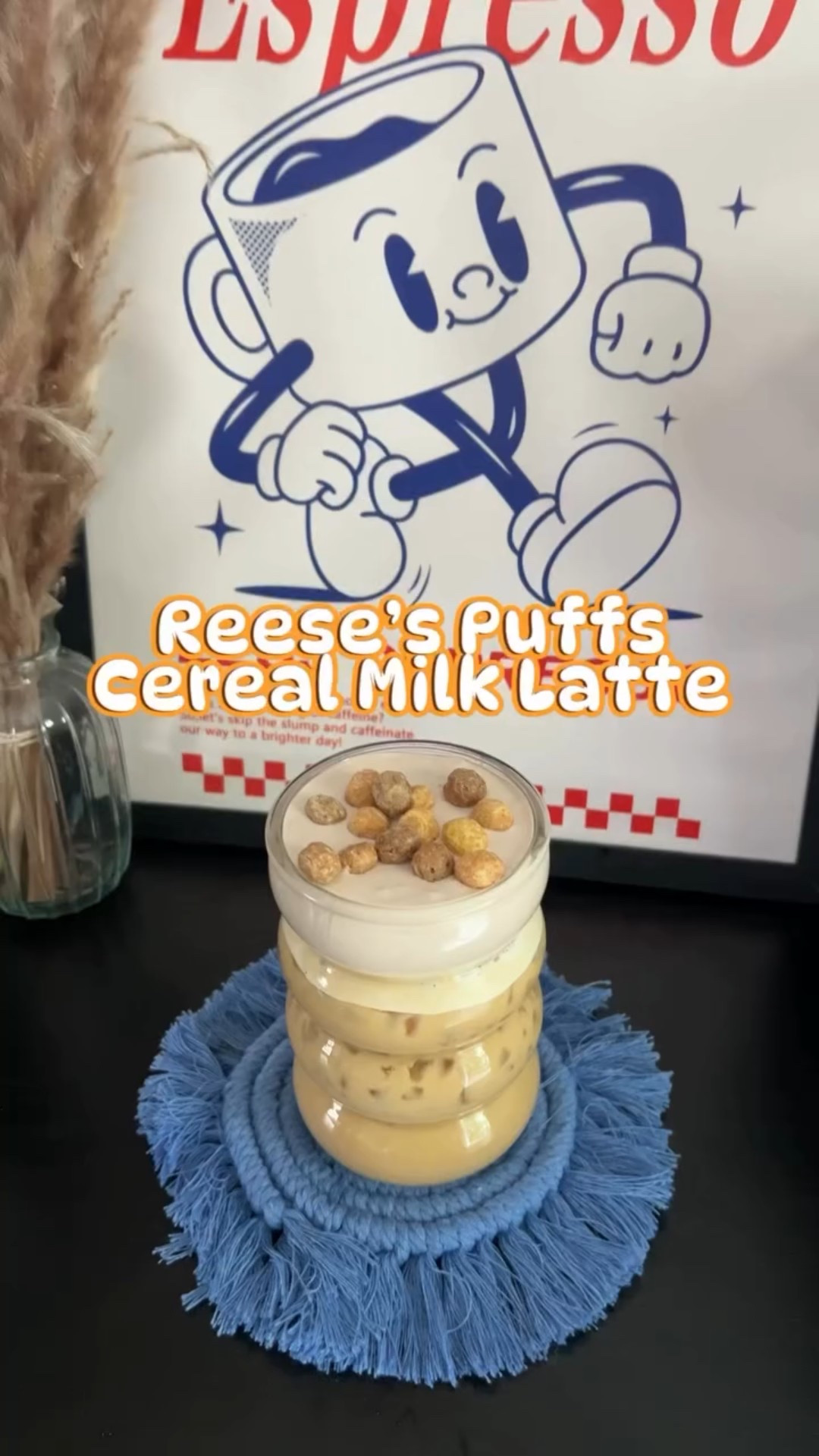 Episode 2 of the cereal milk latte series: Reese’s Puffs. A childhood fave of mine, and this was sooo yummy 😍
Btw - how do you pronounce it? ree-suhz or ree-sees? (If it’s ree-sees pls know ur wrong 🫢)

Latte:
•Reese’s puffs cereal milk - I used @chobani sweet cream creamer
•bianco doppio @nespressousa 

Cold foam:
•sweet cream creamer
•heavy cream
•chocolate sauce @torani 
•Reese’s puffs for topping 

✨I’m Meg, the Iced Coffee Connoisseur! I’m bringing you all things coffee — including fun at home recipes & honest reviews of coffee shops all across NJ✨

#icedcoffeeconnoisseurs #athomecoffee #coffeeinspo #athomecafe #athomecoffeerecipes #coffeeathome #cerealmilklatte #cerealmilklatterecipe #reesespuffslatte #latterecipes #athomelatterecipes #nespressorecipes