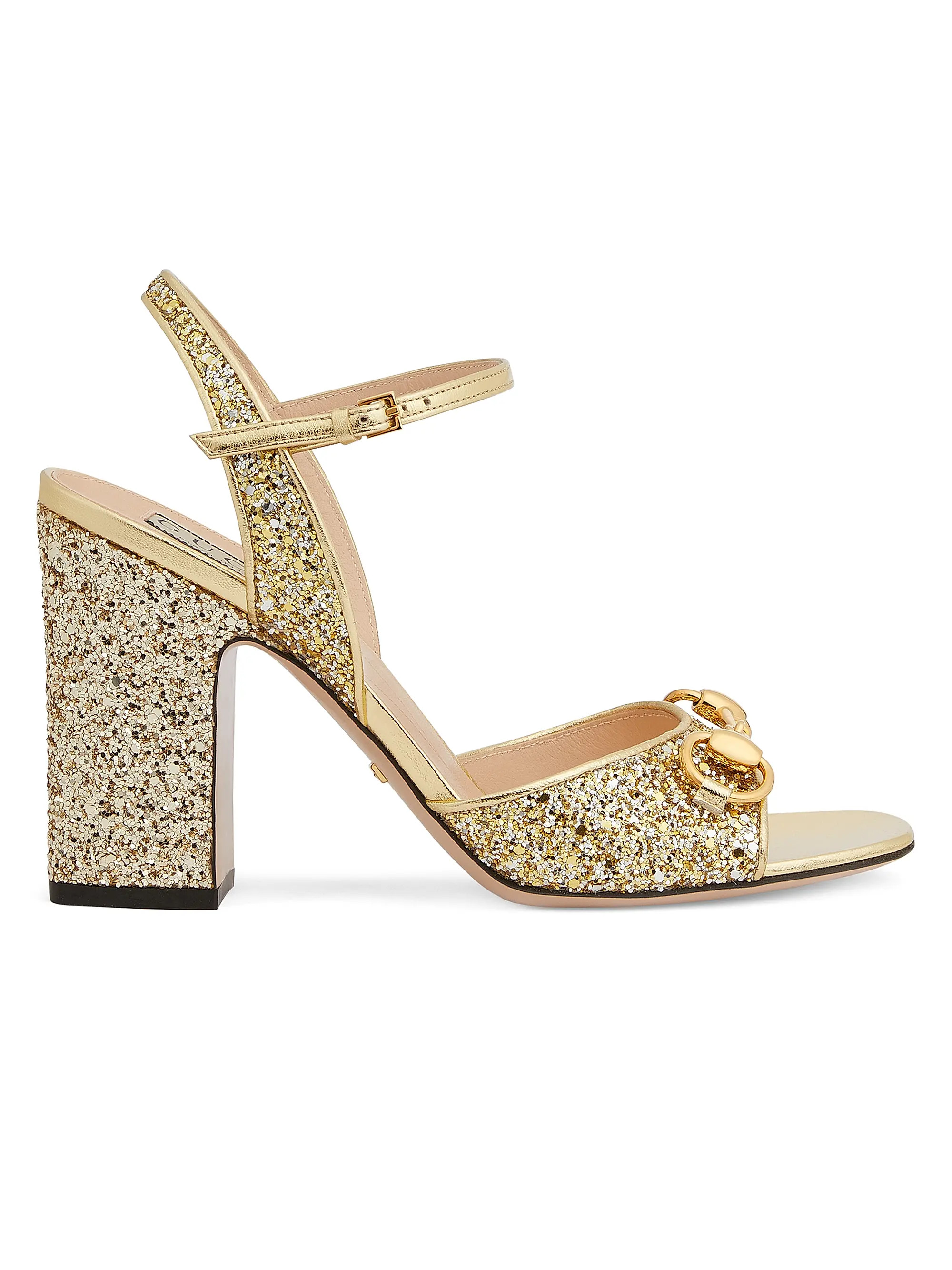 Lady Horsebit 89MM Crystal-Embellished Pumps | Saks Fifth Avenue