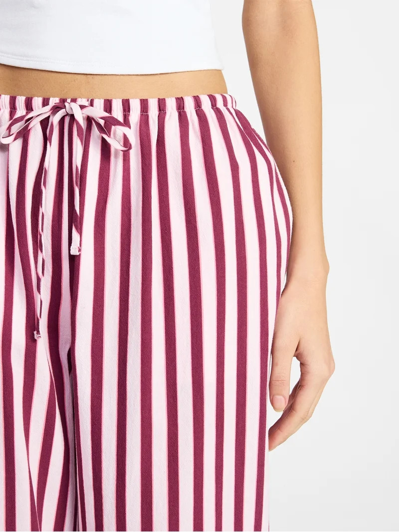 No Boundaries Cotton Pull-On Beach Pants, Women's & Women's Plus XXS-4X | Walmart (US)