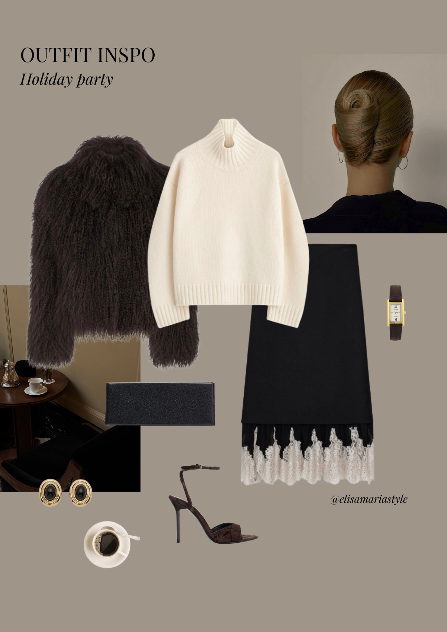 Lace skirt holiday party outfit idea ✨

#LTKdatenight #LTKpartywear #LTKwinter