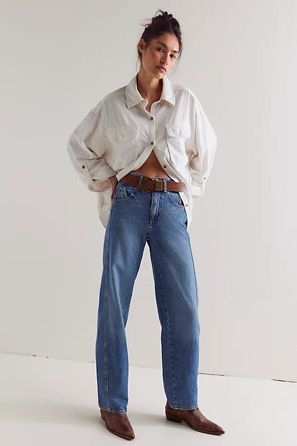 We The Free Aster Straight-Leg Jeans at Free People in Swarm, Size: 24 | Free People (UK)