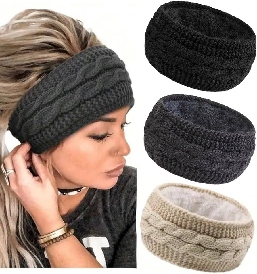 Winter Headbands for Women Ear Warmers, Warm Headbands for Women Winter Accessories for Women, Co... | Amazon (US)