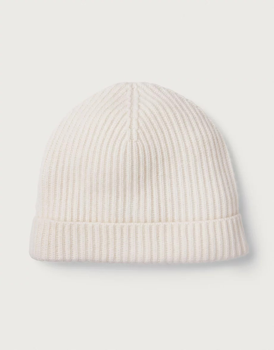 Cashmere Ribbed Hat | The White Company UK & ROW