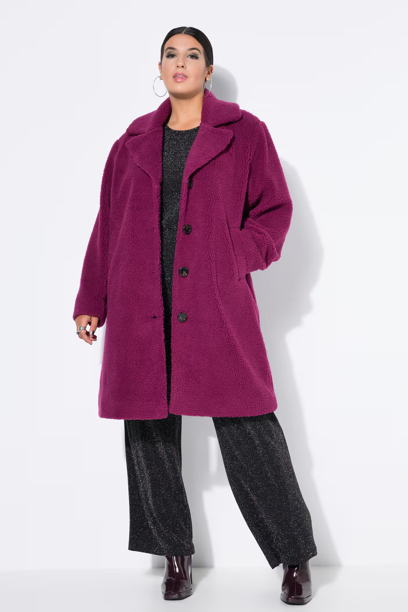 Teddy Fleece Coat | Ulla Popken - US