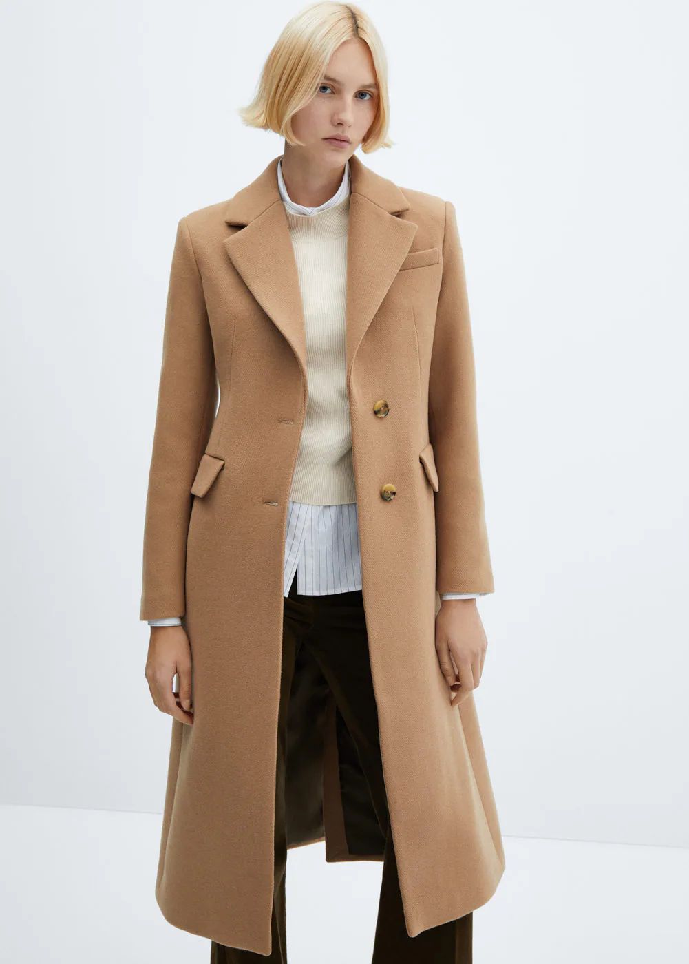 Manteau long en laine | MANGO (FR)