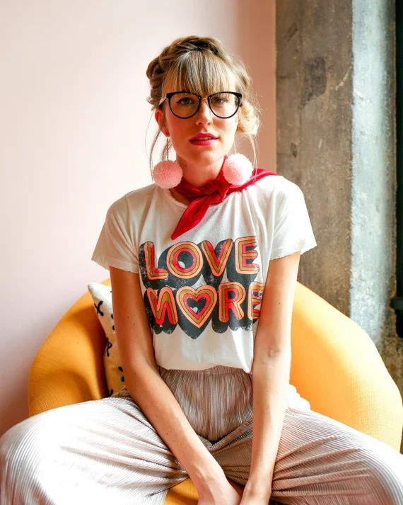 Love More Tee white, Positive graphic tee, Vintage Tee, Peace,Love forever, graphic tee womens, V... | Etsy (US)