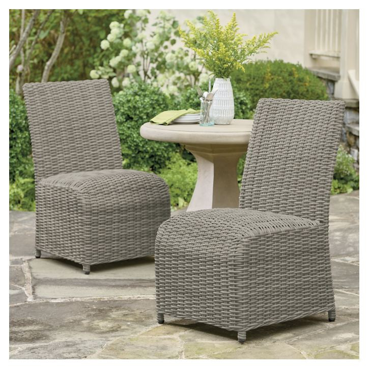 Montville Wicker Dining Side Chairs, Set of Two | Grandin Road | Grandin Road