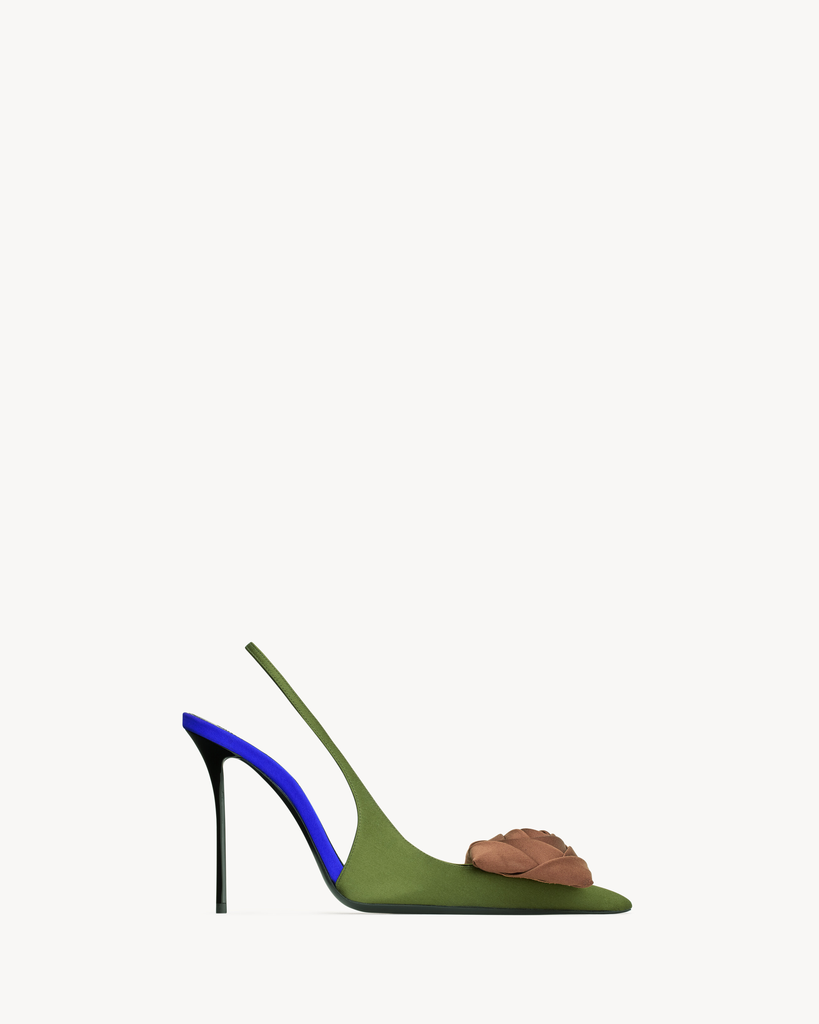 AMALIA slingback pumps in satin crepe | Saint Laurent Inc. (Global)