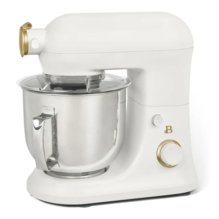 Beautiful 6 Qt Tilt-Head Stand Mixer with Dough Hook, Flat Beater, Balloon Whisk, Pastry Beater &... | Walmart (US)