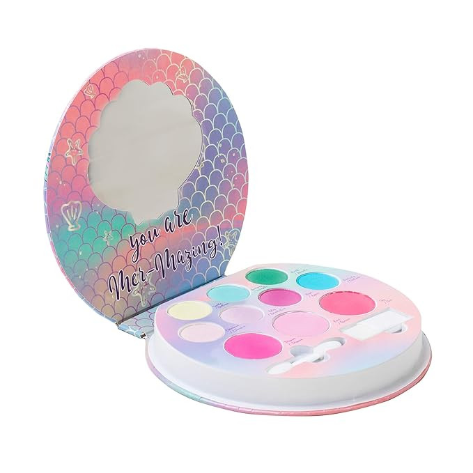 Lip Smacker Sparkle & Shine Eyeshadow Makeup Palette, Mermaid Palette Shimmer | Christmas Make Up... | Amazon (US)