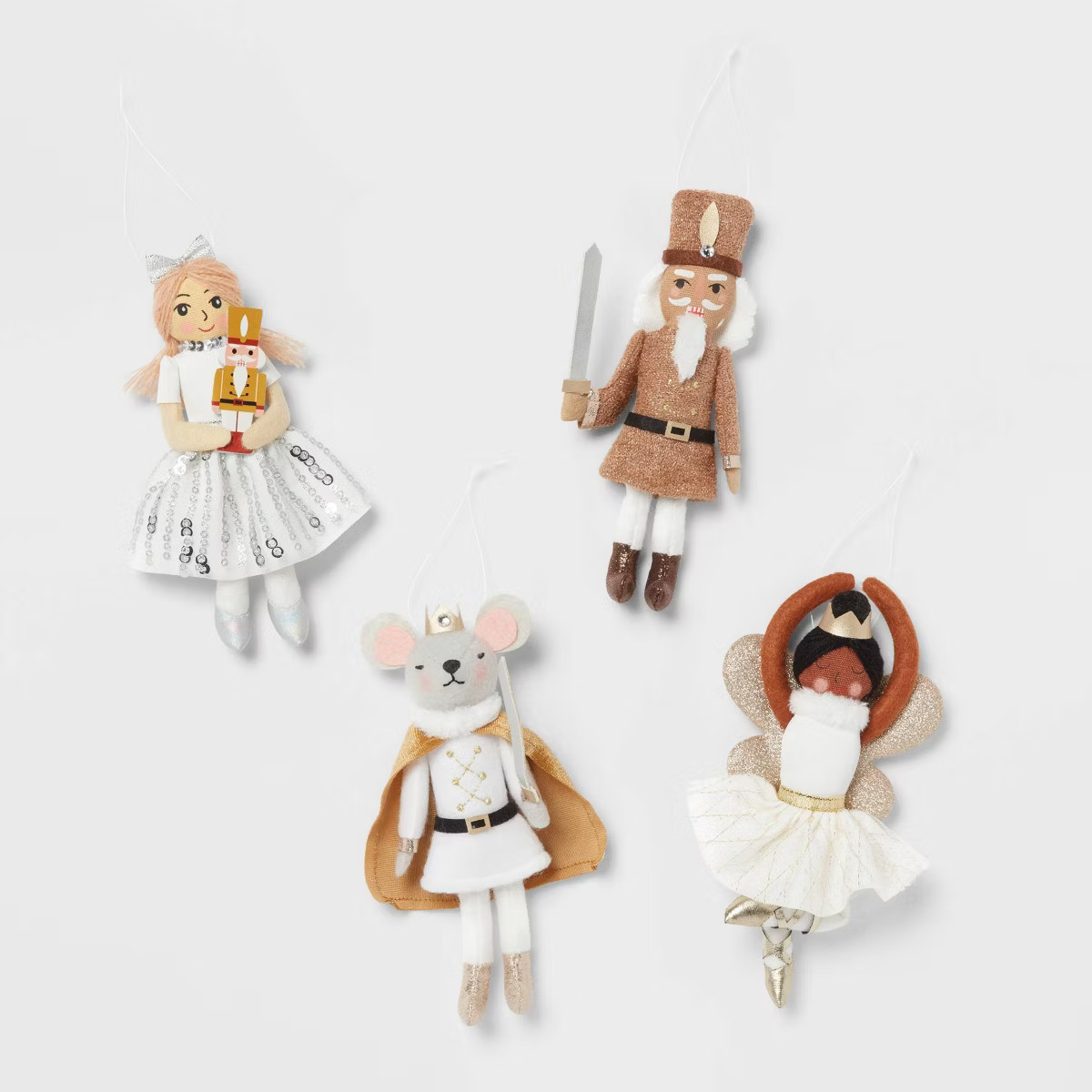 The Nutcracker Ballet Fabric Christmas Tree Ornament Set 4pc - Wondershop™ | Target