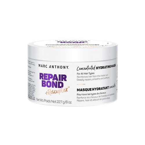 Marc Anthony Repairing Hair Mask, Repair Bond +Rescuplex - Repairs, Strengthens & Maintains Bonds within Hair - Eliminates Frizz, Flyaways & Reduce Breakage - Dry & Damaged Hair Professional Treatment | Amazon (US)
