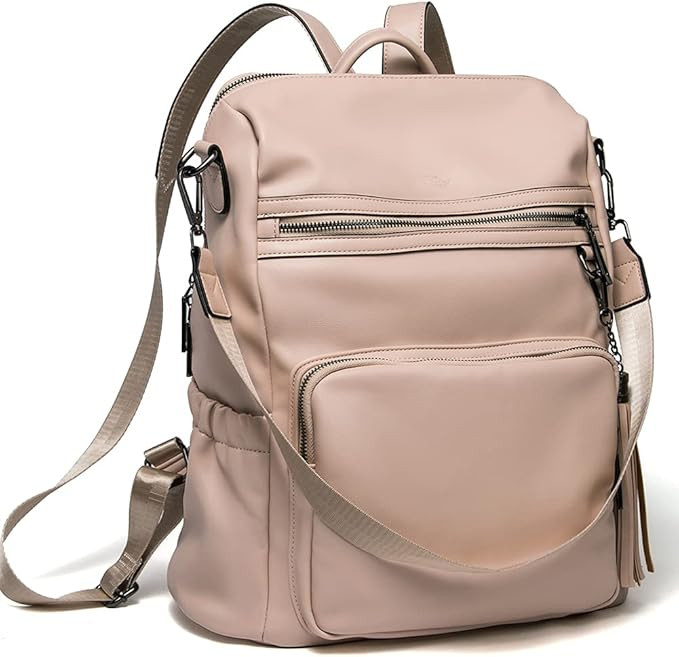 CLUCI Backpack Purse for Women Large Vegan Leather Shoulder Bag Convertible Ladies Handbags with ... | Amazon (US)