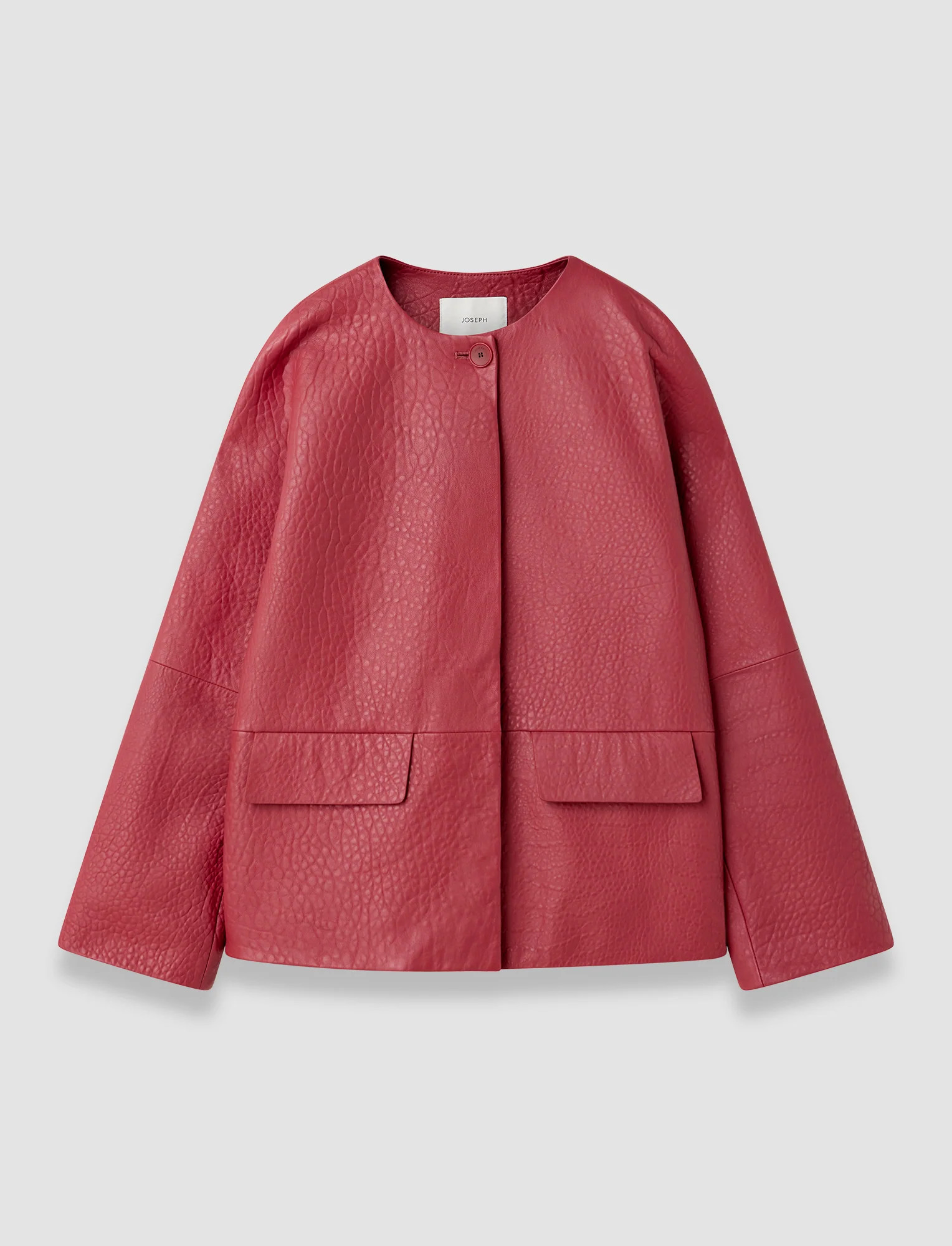 Barbs Pebble Leather Jacket | Joseph