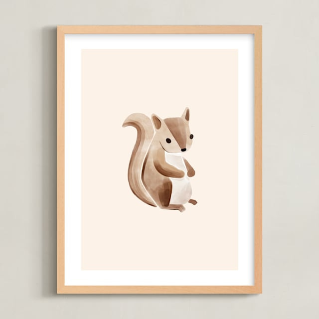 "Baby Squirrel" - Painting Limited Edition Art Print by Vivian Yiwing. | Minted