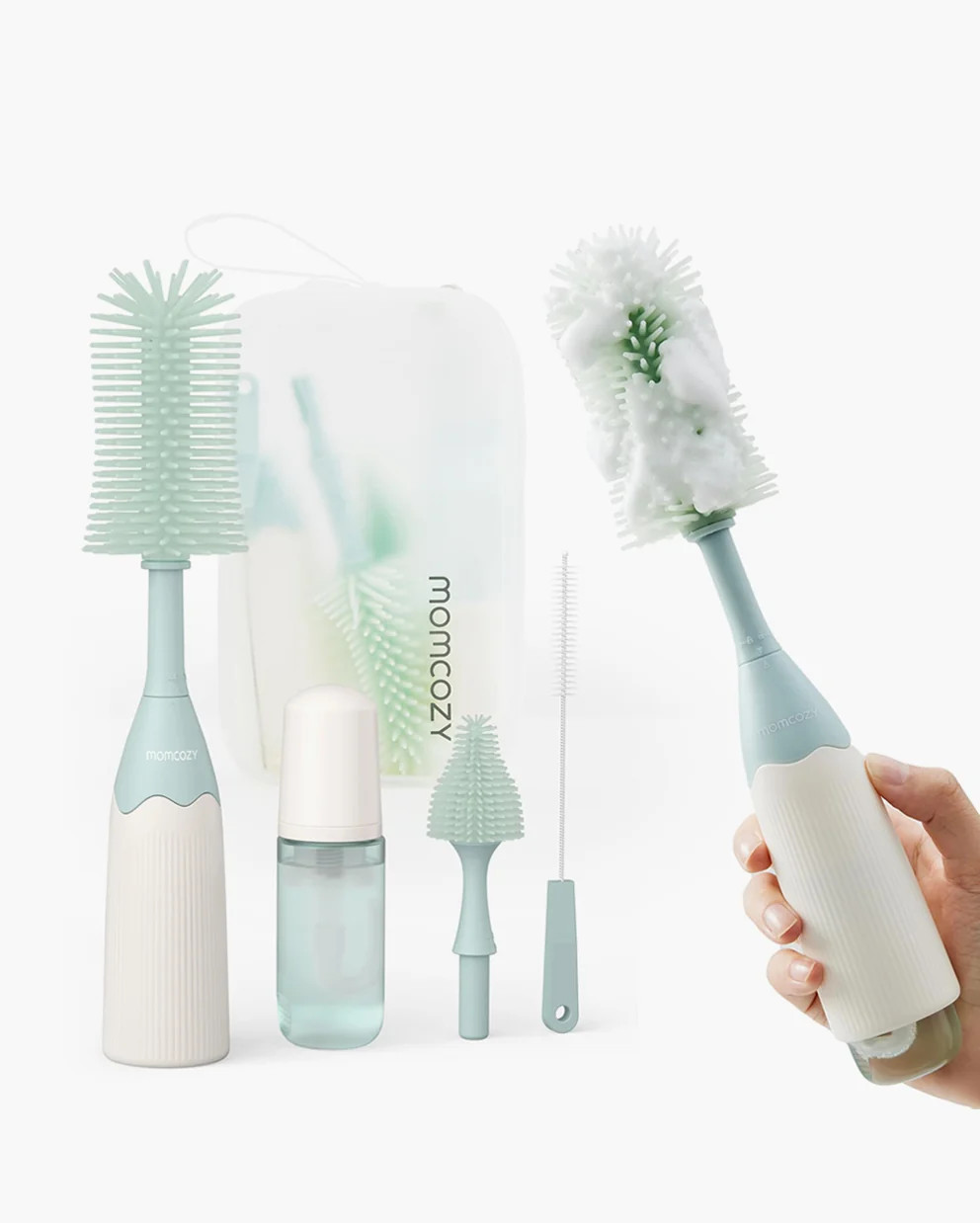 Momcozy Innovative Push-Press Design Bottle Brush Kit | Momcozy US