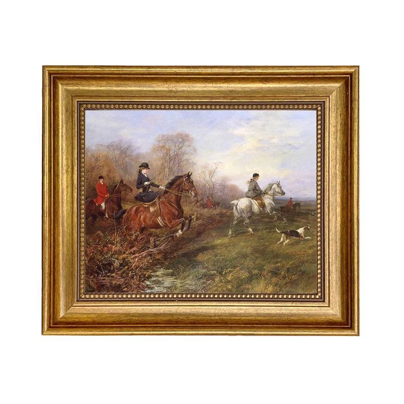 Out of the Thicket Framed Equestrian Art Print, Vintage Fox Hunt Scene, Heywood Hardy - Etsy | Etsy (US)