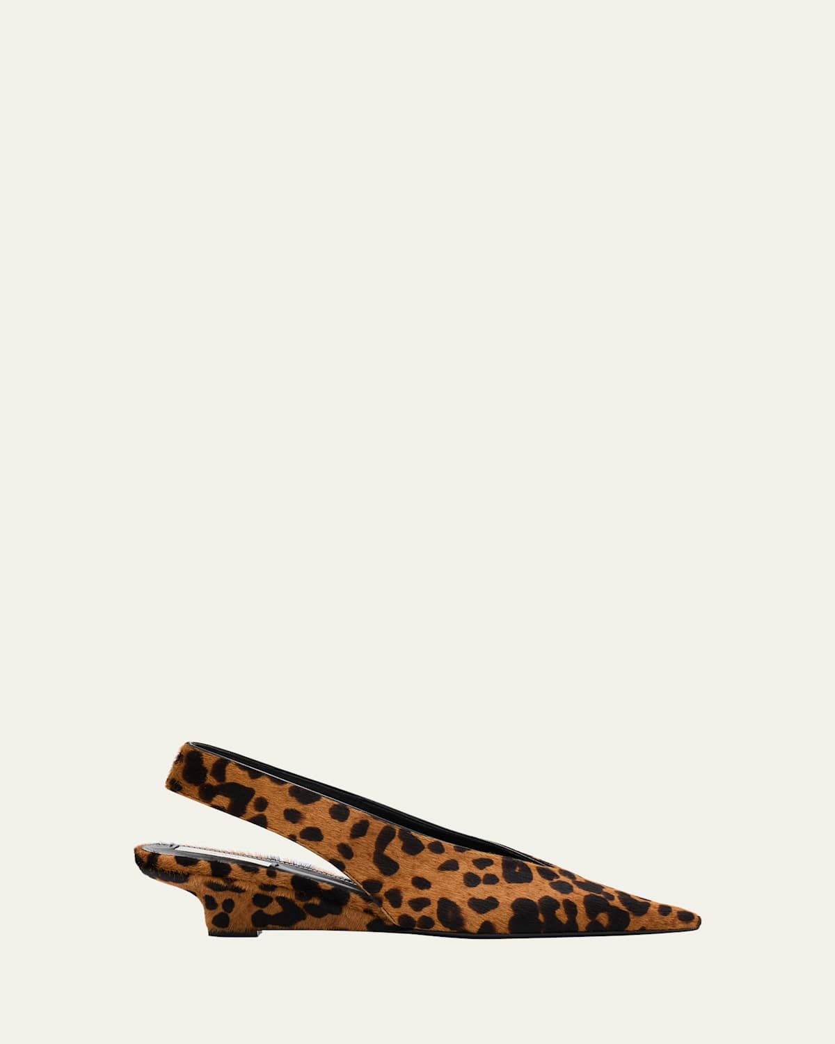 Leopard Pony Hair Slingback Wedge Pumps | Bergdorf Goodman