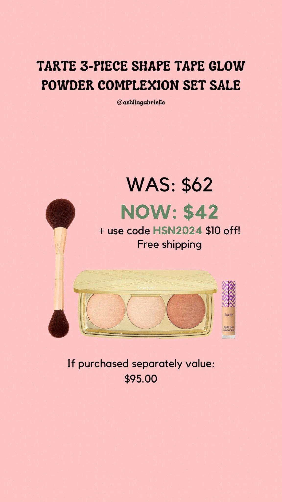 $42 Tarte 3-piece shape tape glow powder complexion set! ENDS TODAY! Use code HSN2024 for $10 off! #tarte #tartesale #under45

#LTKfindsunder50 #LTKbeauty #LTKsalealert