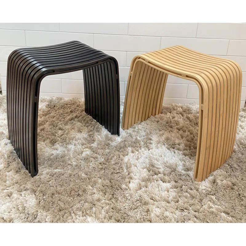 Bamboo Spa Stool 18" Tall | Wayfair North America