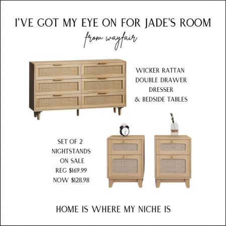 I’ve got my eye on these wicker / rattan oak furniture storage pieces for a little girl spring makeover for Jade’s room

Wayfair | Dresser | Nightstand | Bedside Tables 

#LTKsalealert #LTKkids #LTKhome