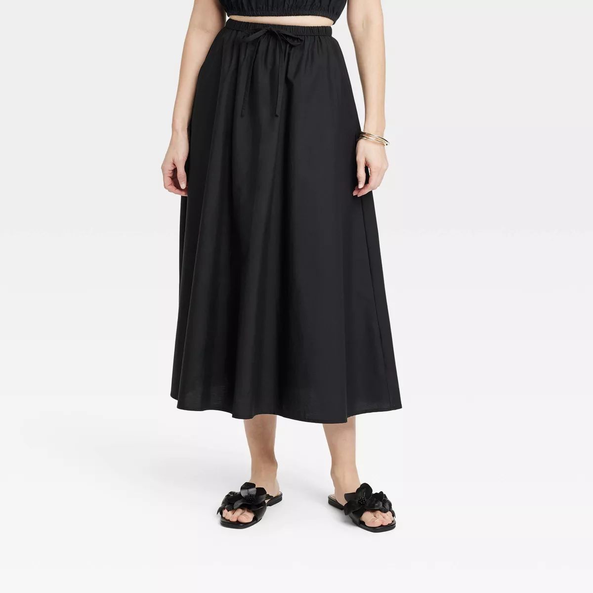 Women's Midi A-Line Skirt - A New Day™ Hematite M | Target