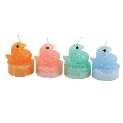 Easter 1.25" Peeps Tealight Candles Boxed Set Of 4 Multicolor  -  Flame Candles | Target