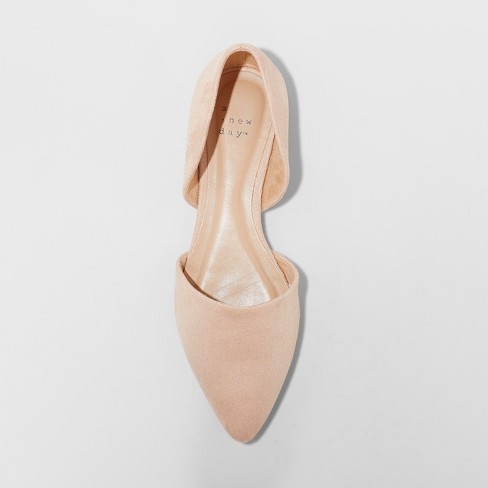 Women's Rebecca Pointed Two Piece Ballet Flats - A New Day™ Blush 7 | Target