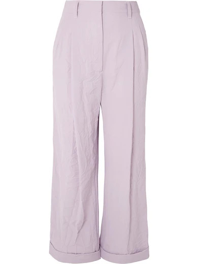 Crinkled-cady wide-leg pants | NET-A-PORTER (UK & EU)