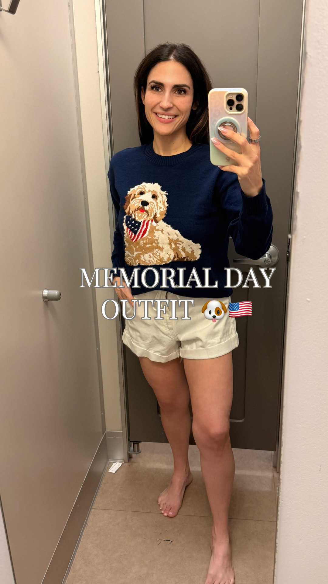 Memorial Day outfit idea, but make it cozy 🐶🇺🇸

Perfect for cool mornings, lake weekends, bonfires, travel outfits, or easy summer outfits when you need a light layer.

Wearing size S top size 2 shorts

@Target

#LTKSeasonal #LTKOver40 #LTKootd